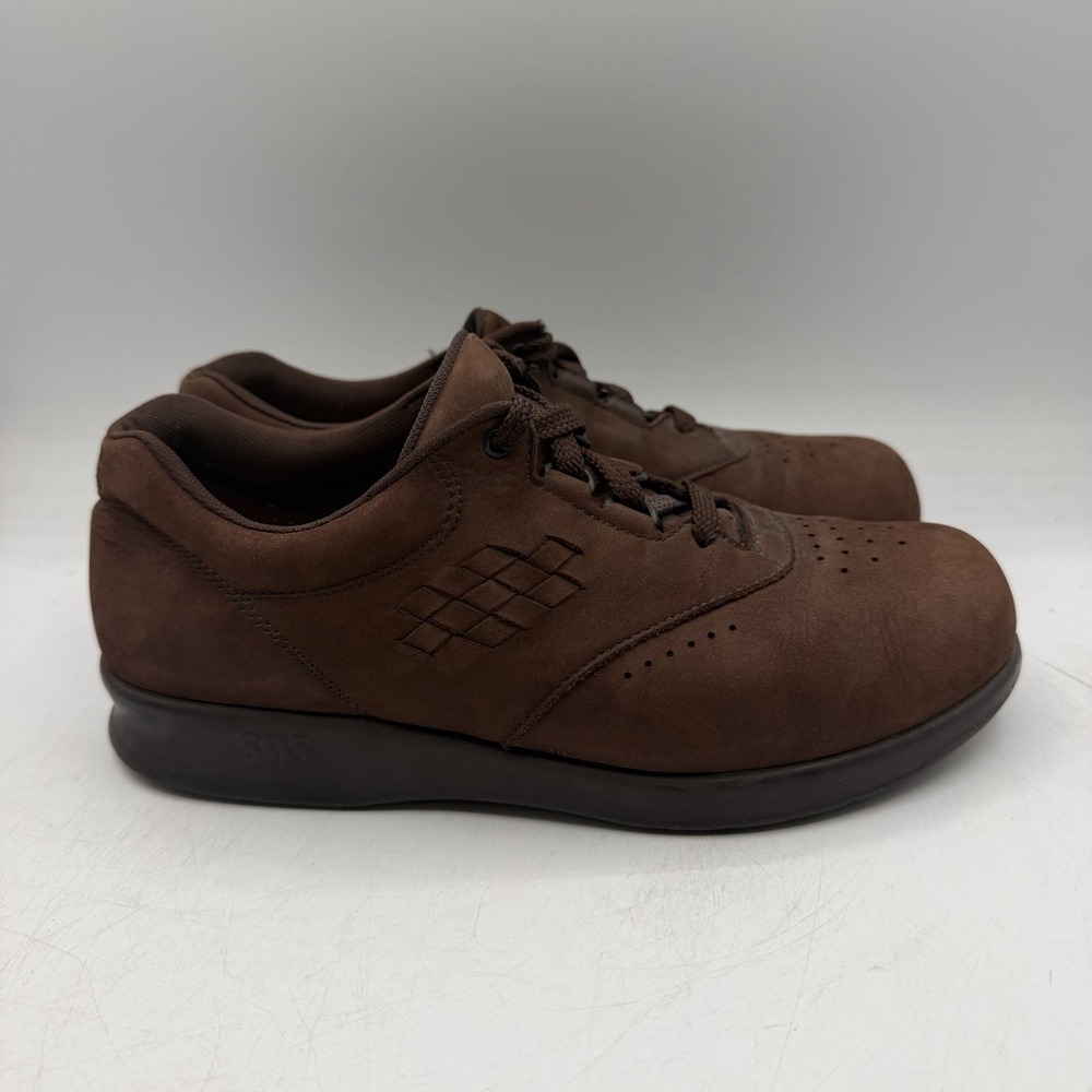 SAS Free Time Shoes Womens Sz 6 W WIDE FIT Brown Leather Orthopedic Sneakers